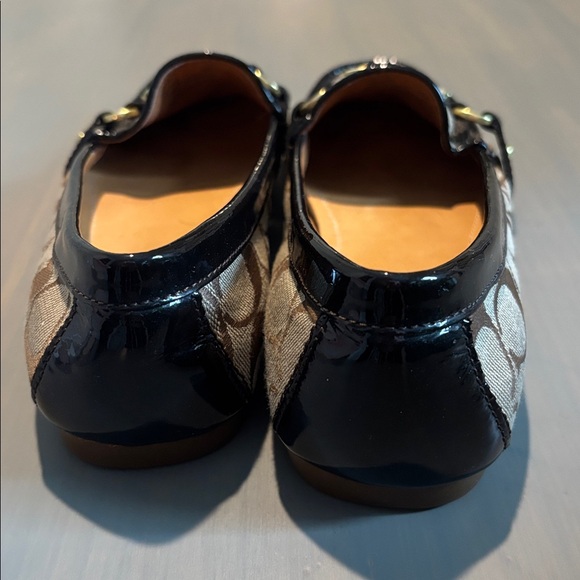 Coach Signature Brown Loafers with Black Trim - Picture 5 of 7